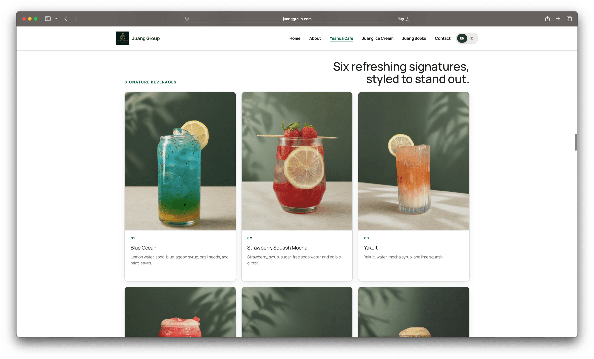 Signature Beverages screenshot