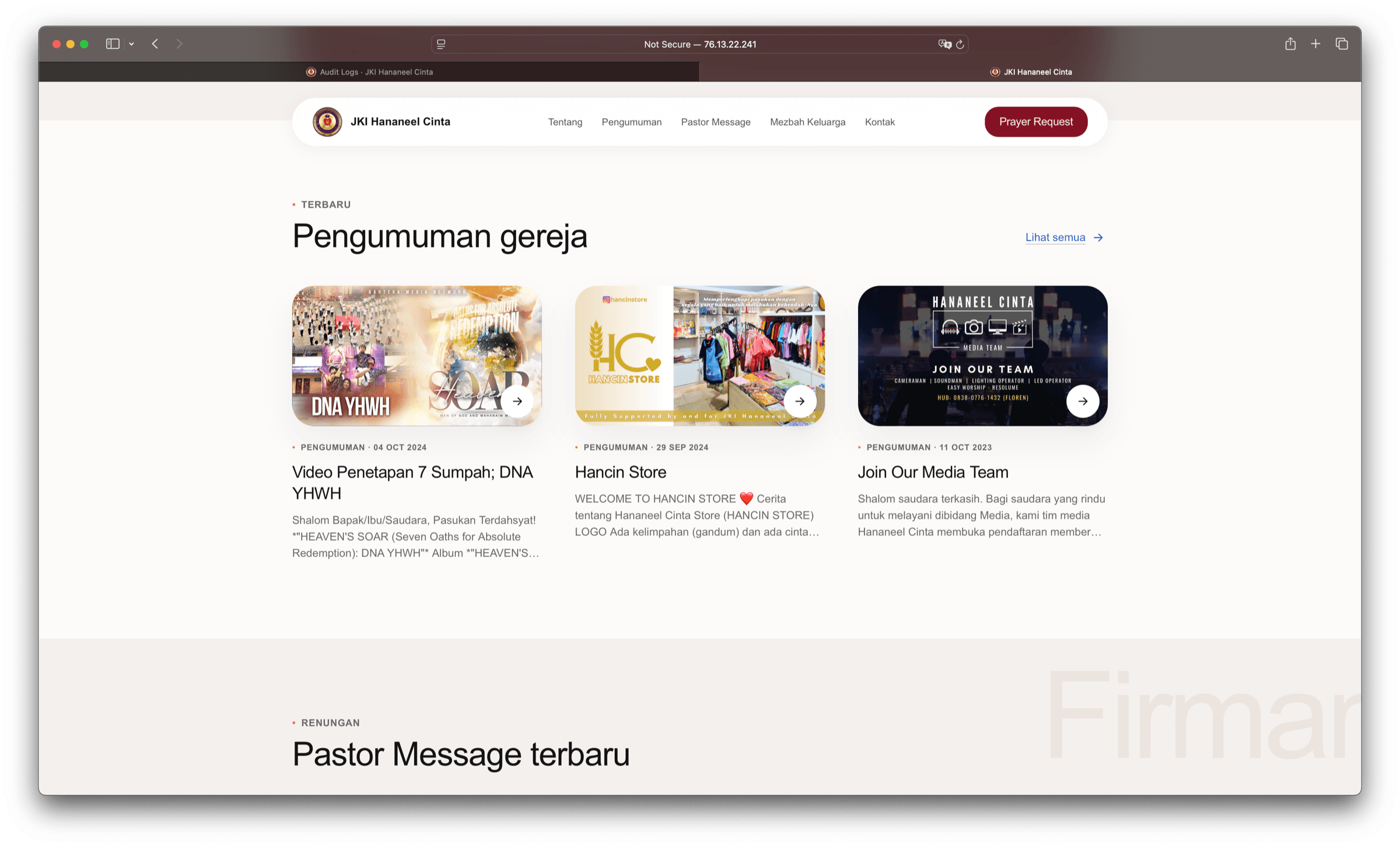 Pengumuman Gereja screenshot