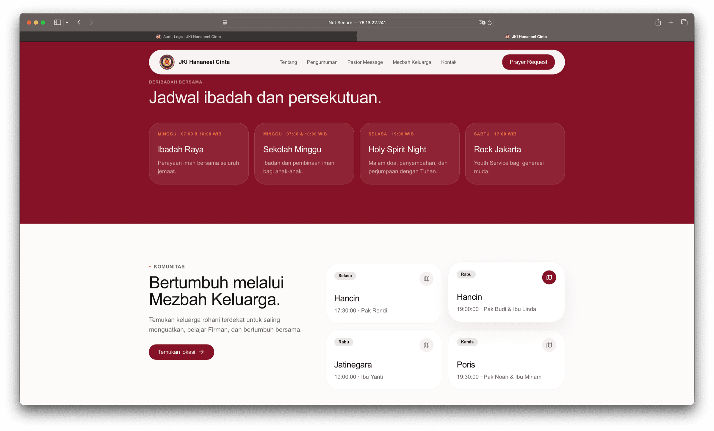 Jadwal & Komunitas screenshot
